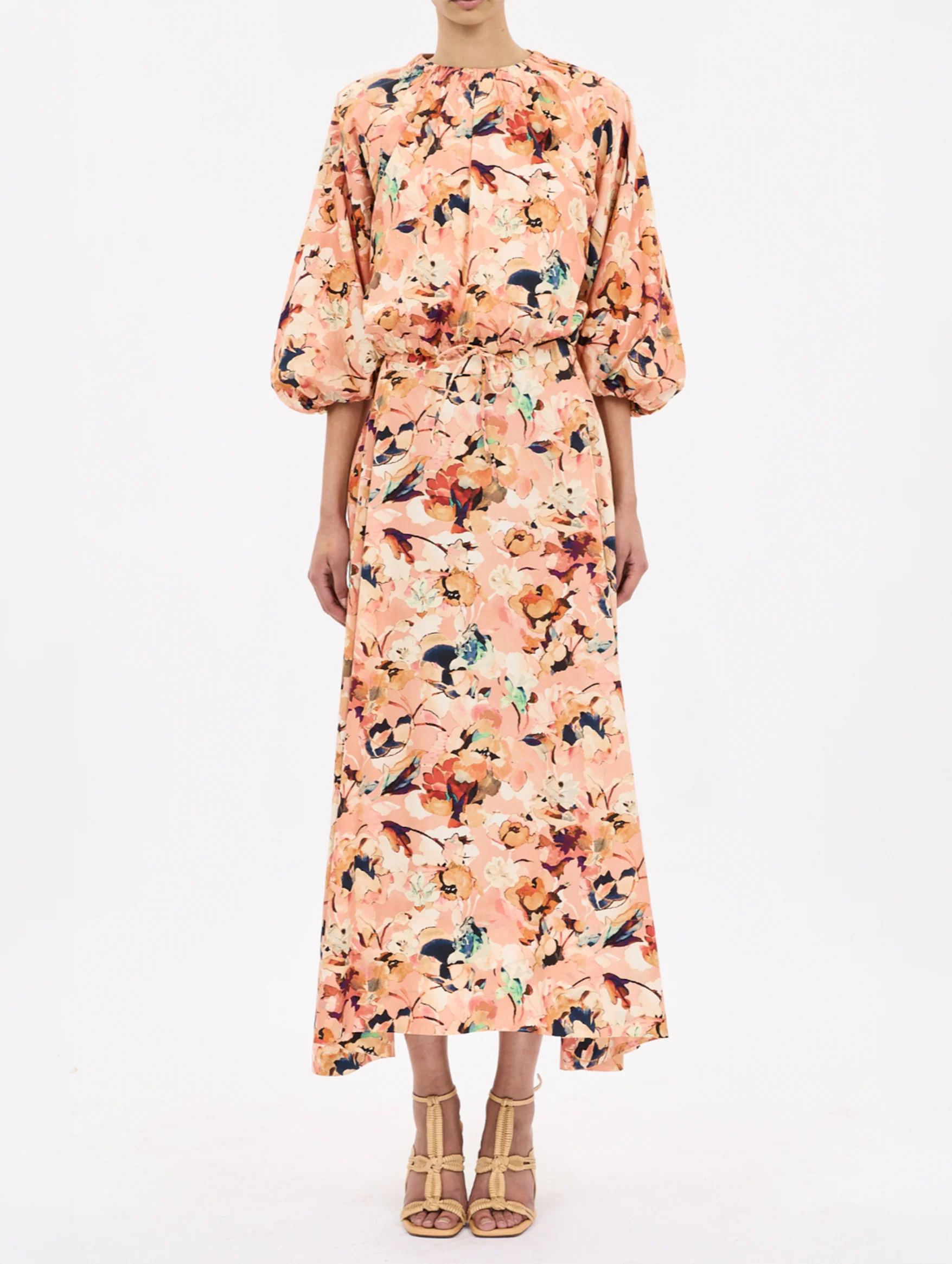 Lucie Bubble Sleeve Top in Camellia - Image 2