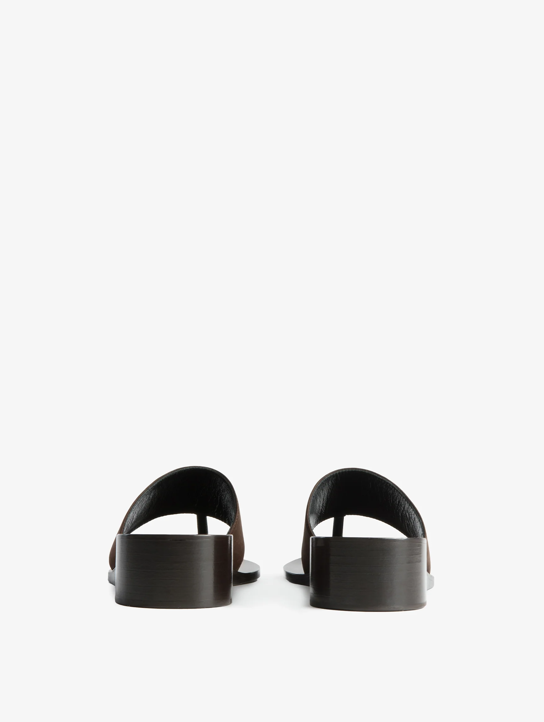 Lucille Wedge Sandal in Brown Nubuck Leather - Image 3
