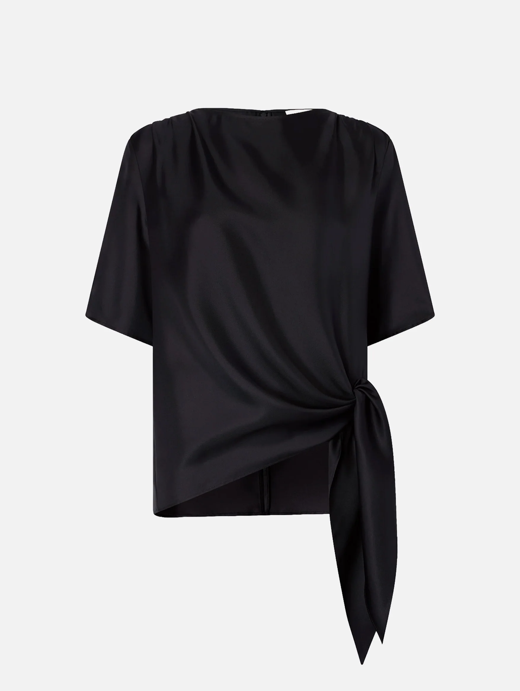 Mano Knotted Blouse in Black