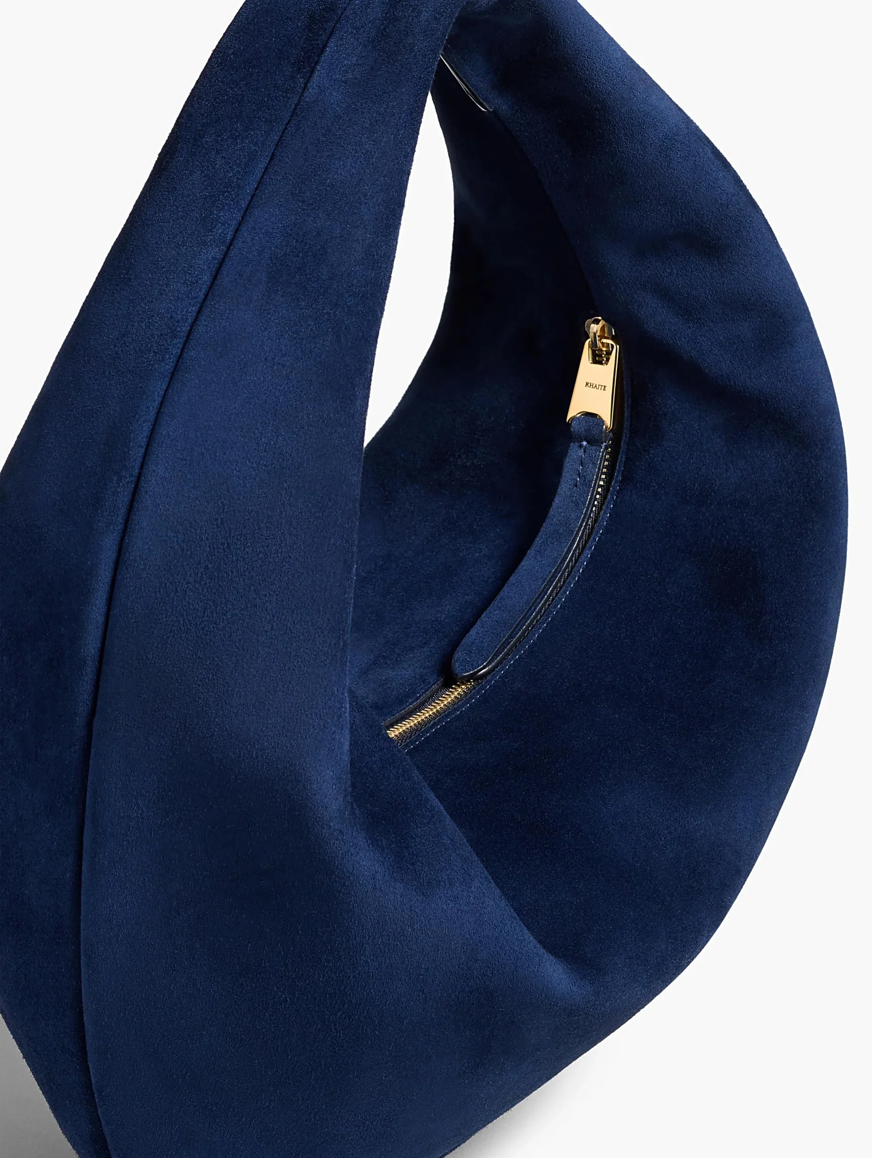 Medium Olivia Hobo Bag in Midnight Suede - Image 3