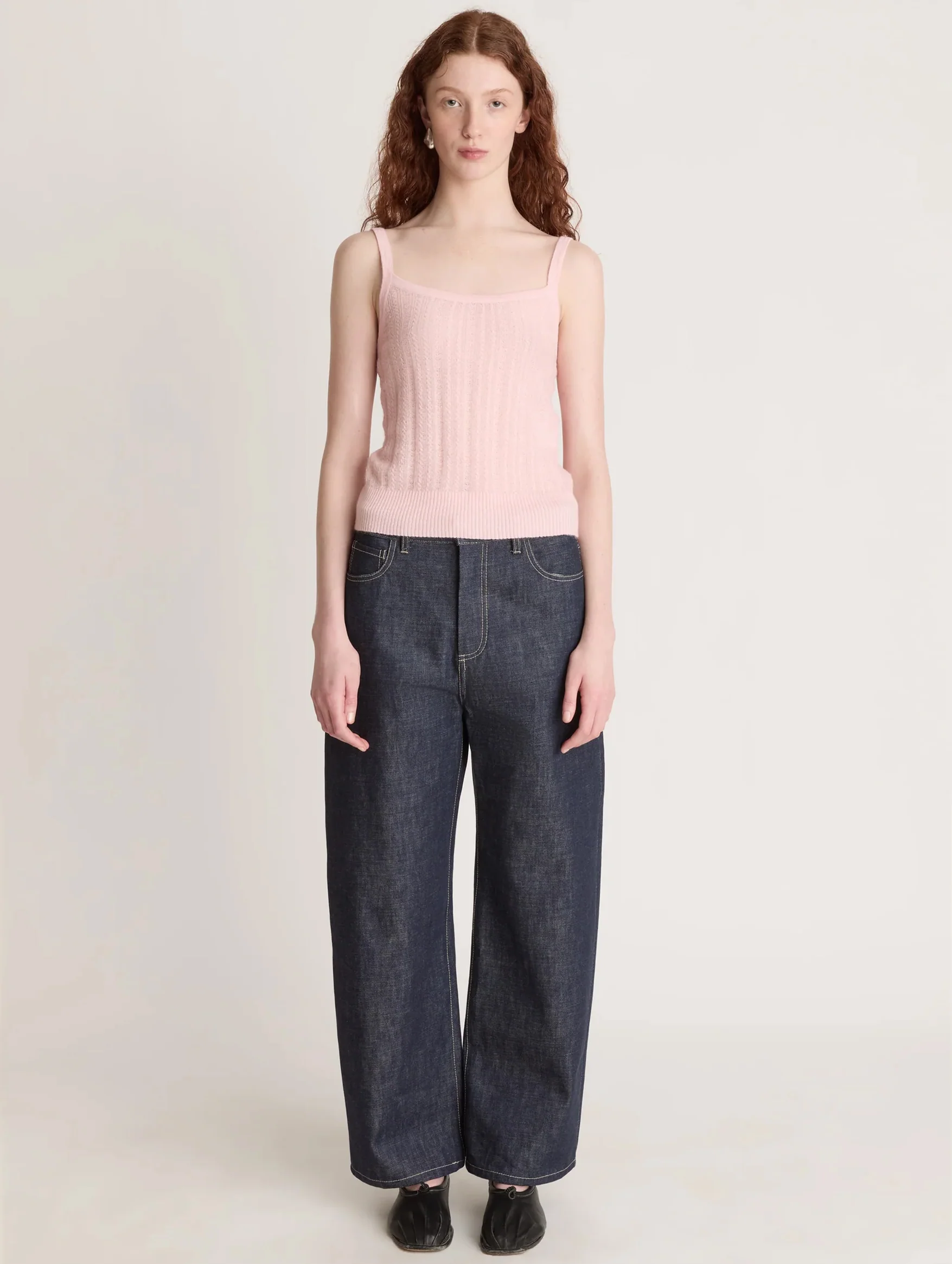 Mila Pointelle Cami in Baby Pink - Image 2