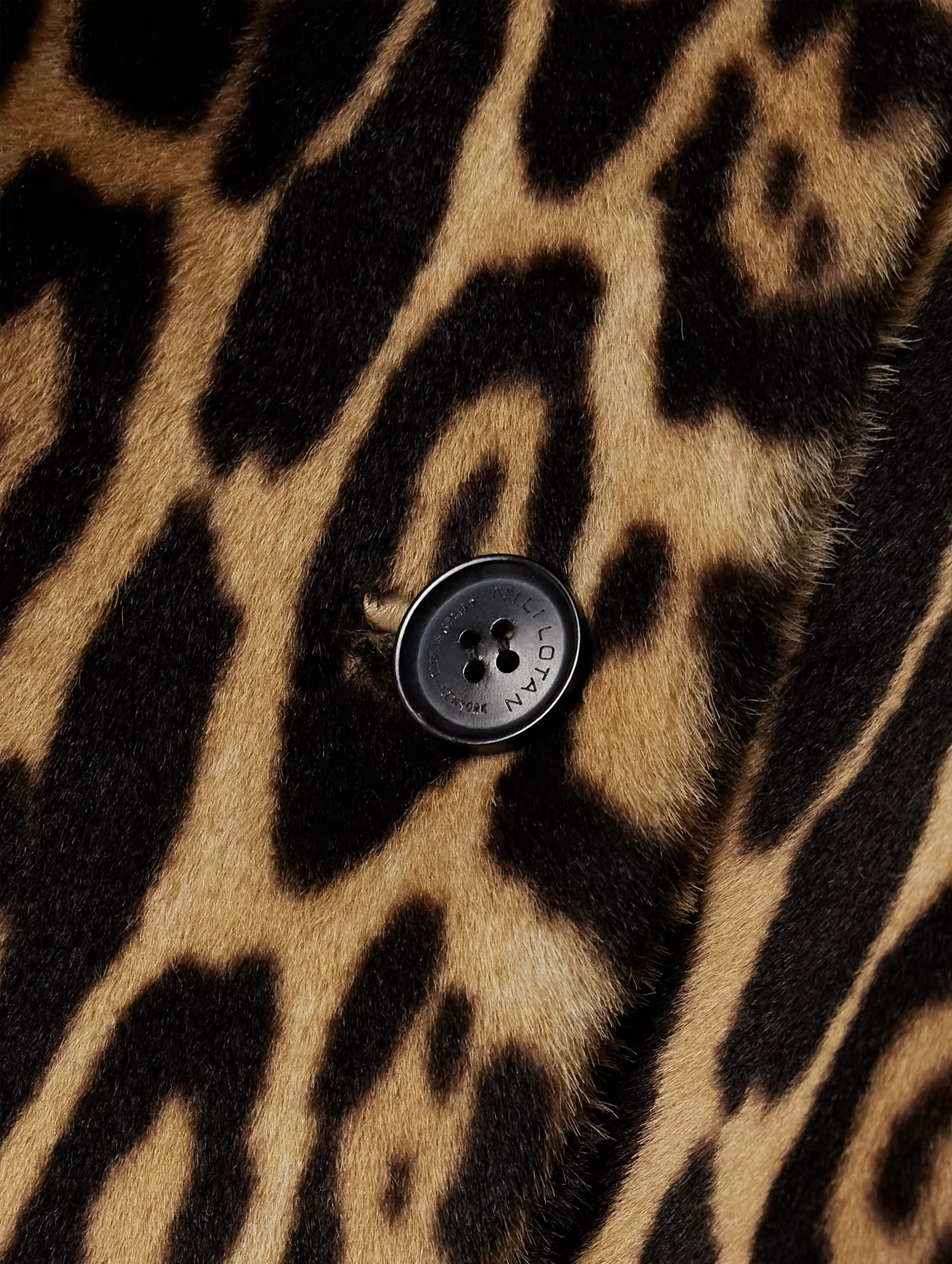 Montmartre Shearling Cropped Jacket in Leopard - Image 5