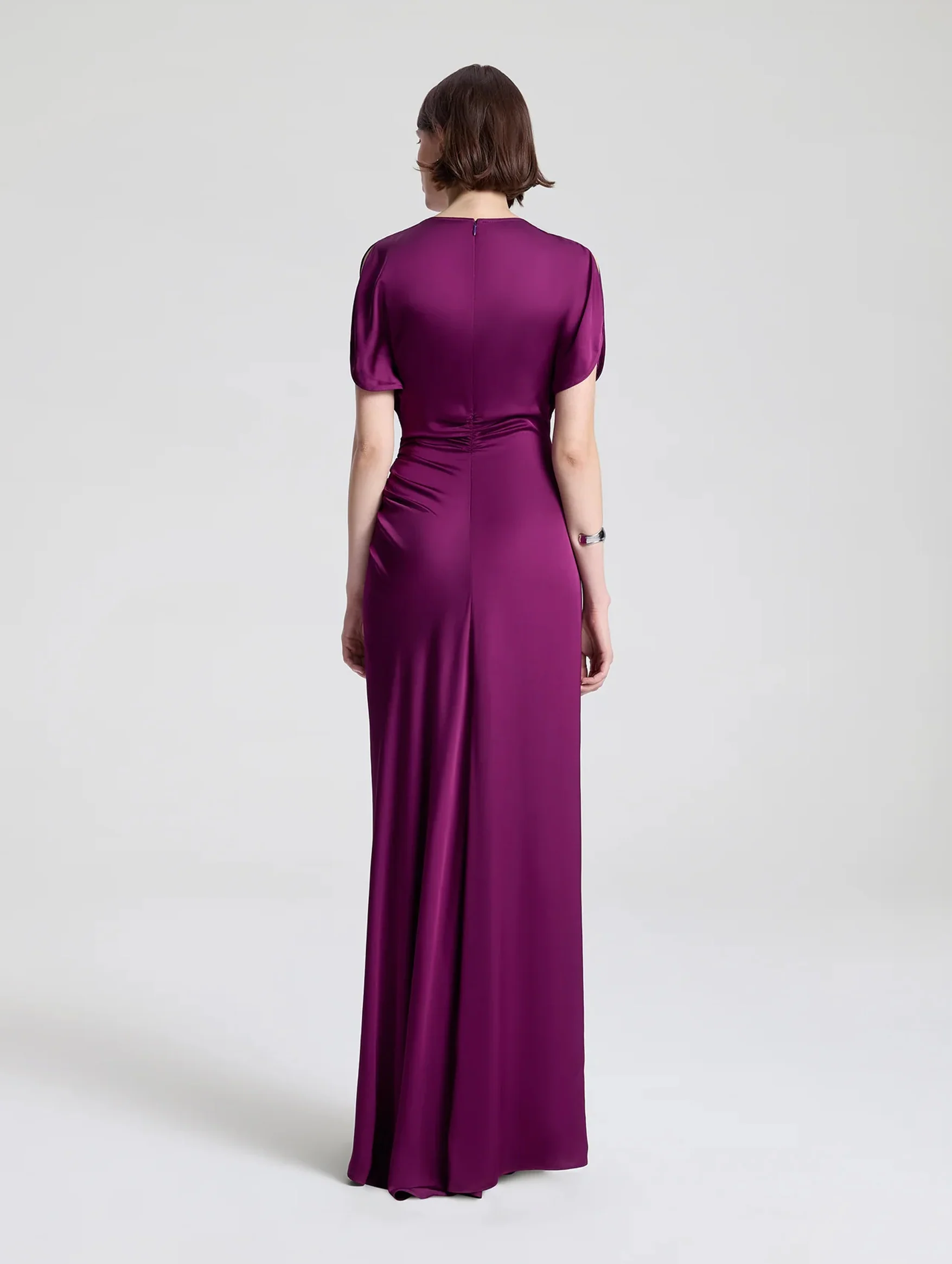 Nadia Satin Gown in Jewel - Image 5