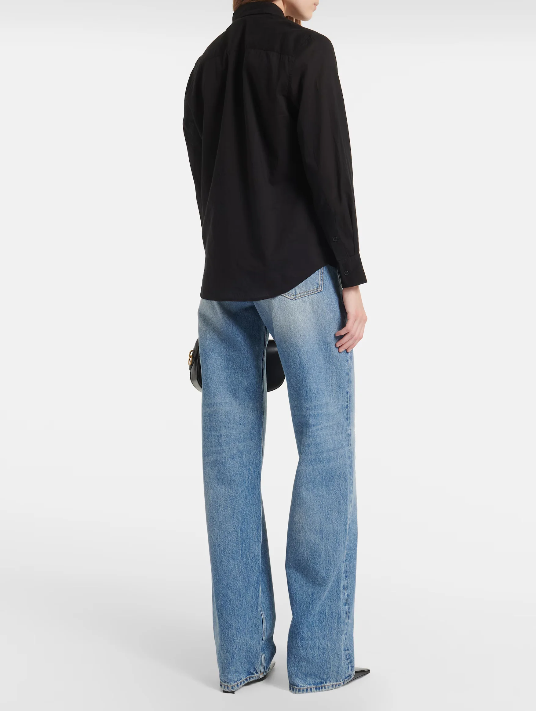 Nathael Ruffle Shirt in Black - Image 3