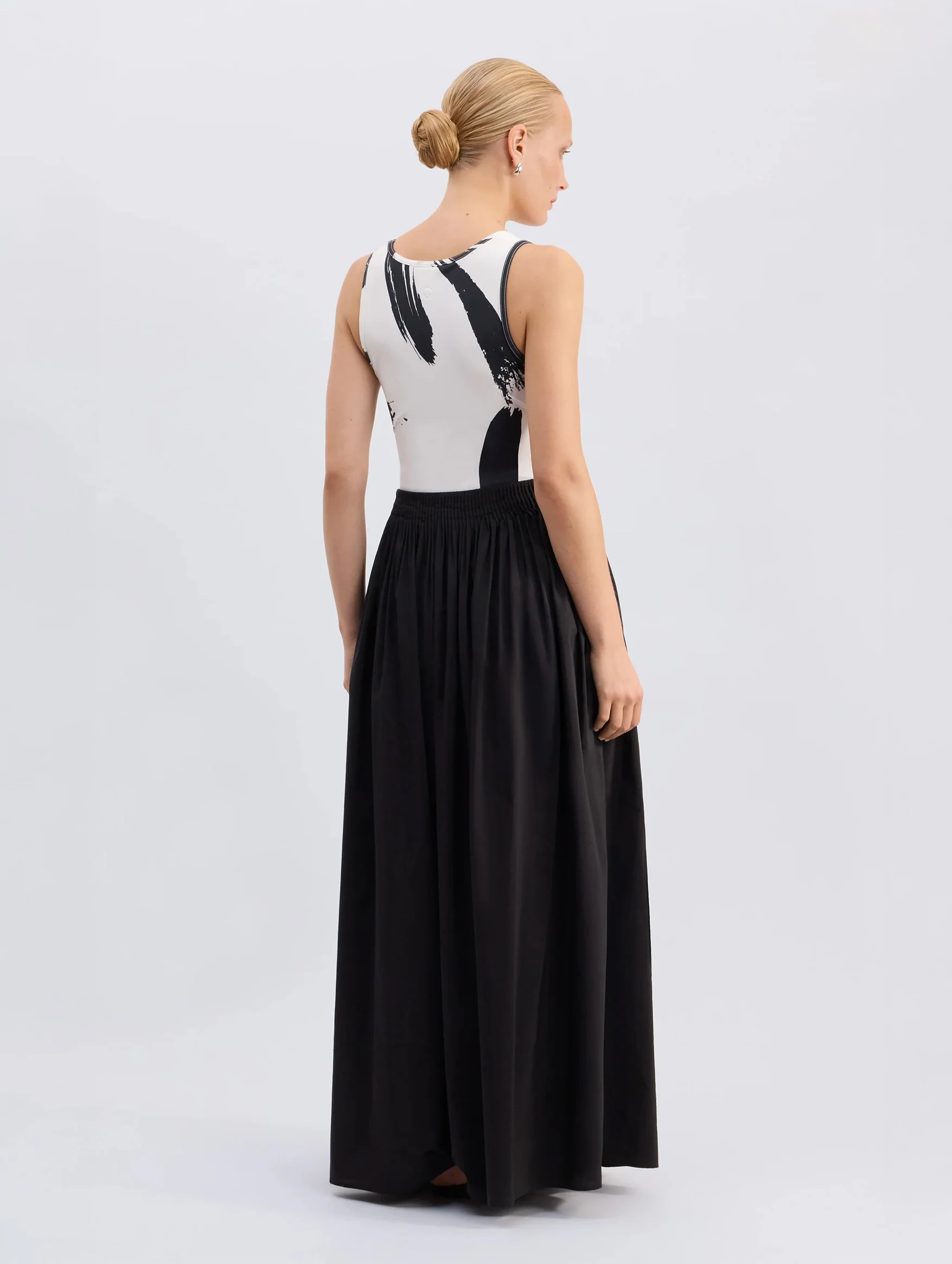 Naya Gathered Skirt in Black - Image 5
