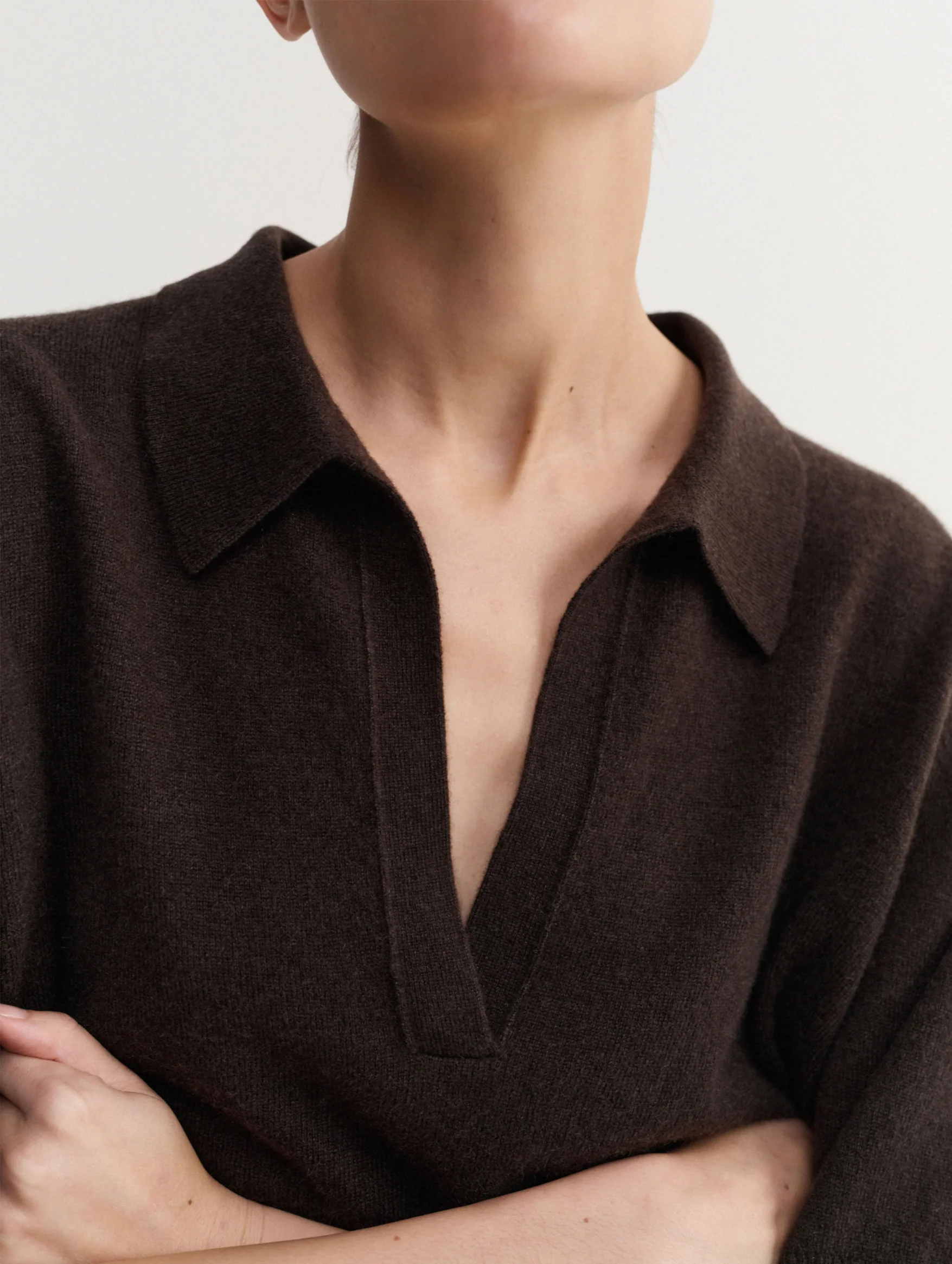 Nessa Polo T-shirt in Chocolate - Image 4