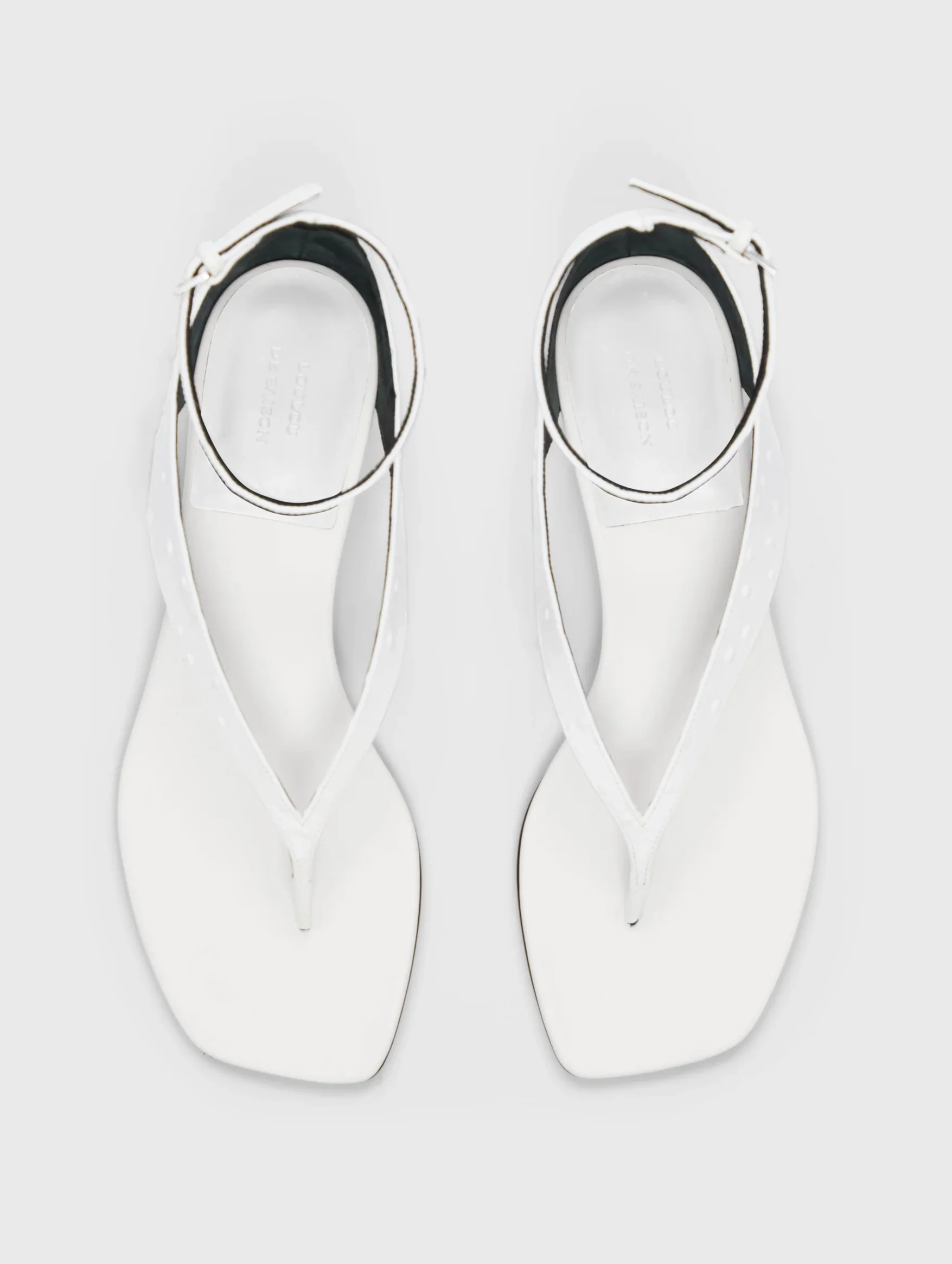 Niham Mini Wedge Sandals in White - Image 4