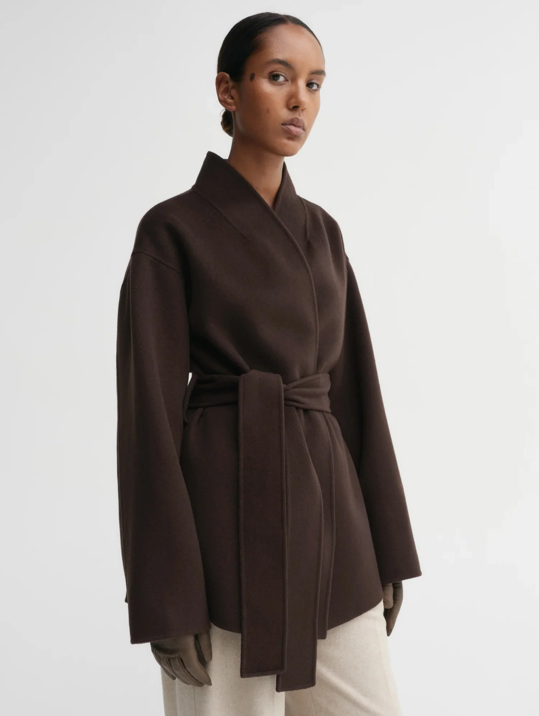 Noorie Double Coat in Chocolate - Image 3