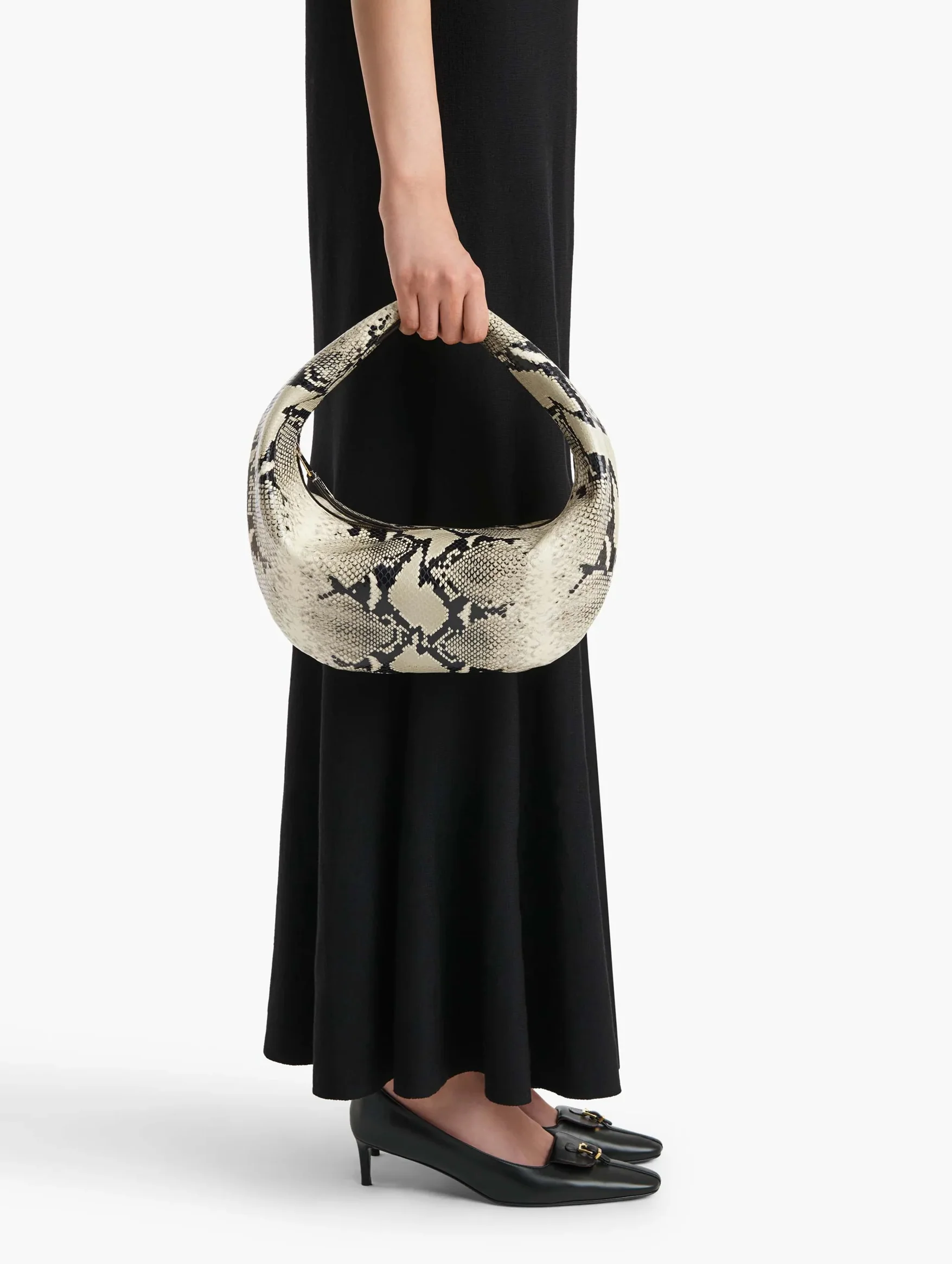 Olivia Hobo Medium in Natural Python - Image 5