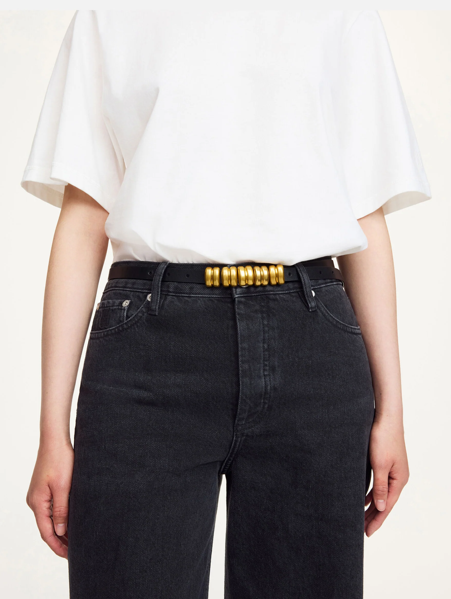 Ounlo Leather Belt in Black - Image 2