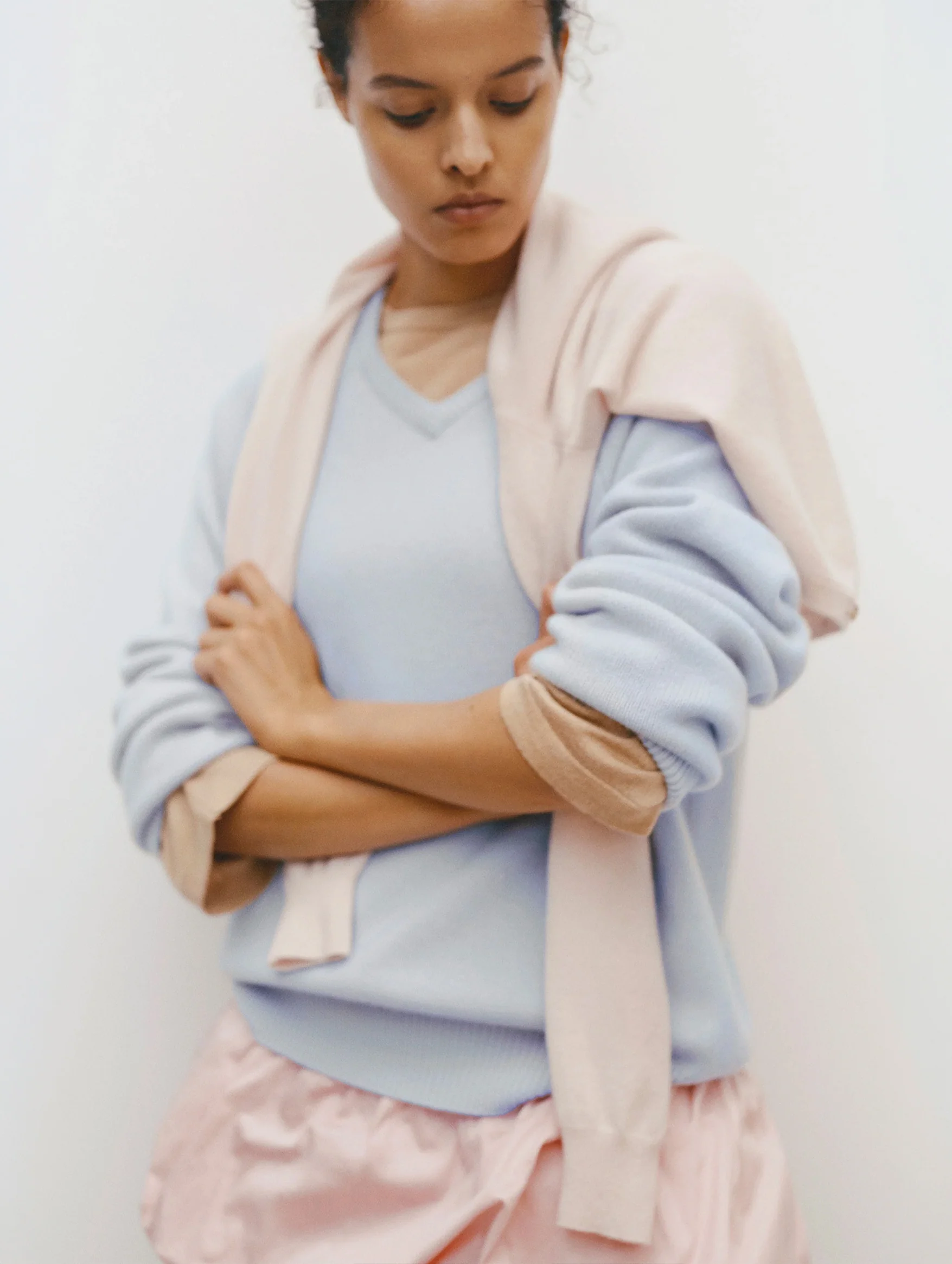 Oversized V-Neck in Ice Blue - Image 5