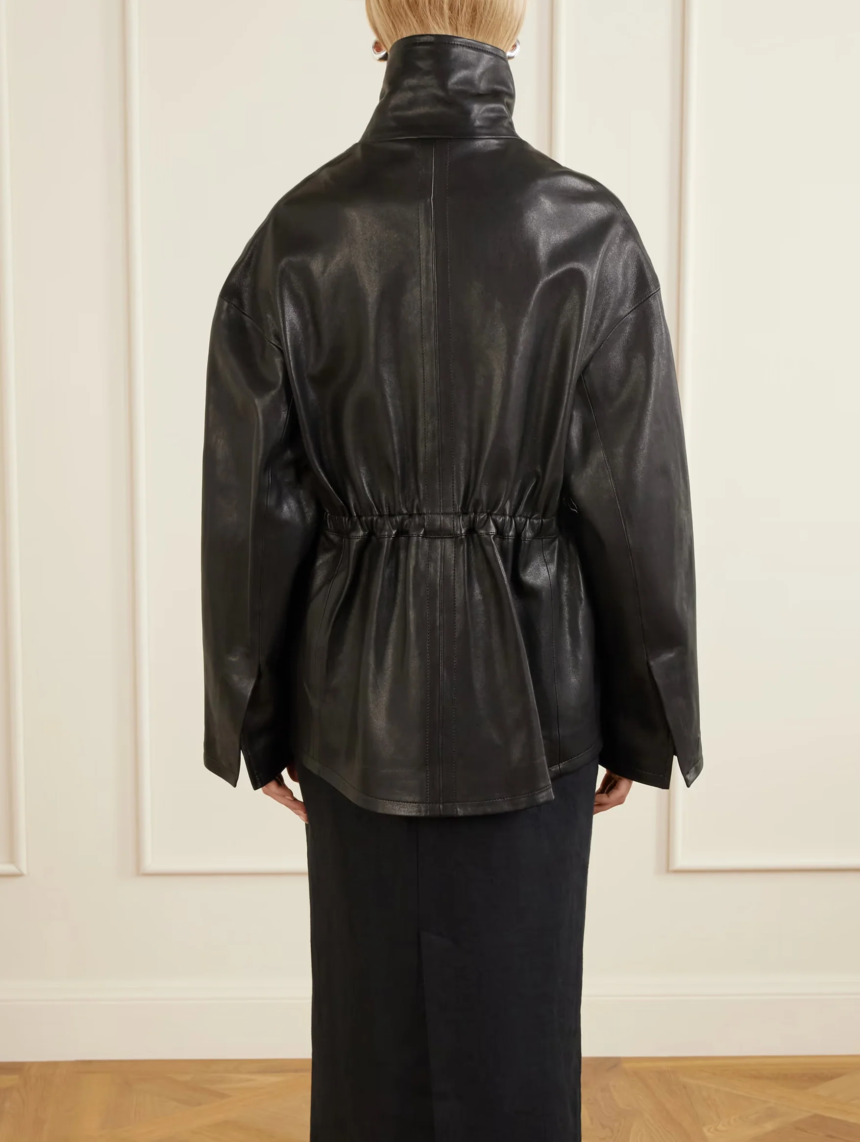 Passage Leather Jacket in Black - Image 4