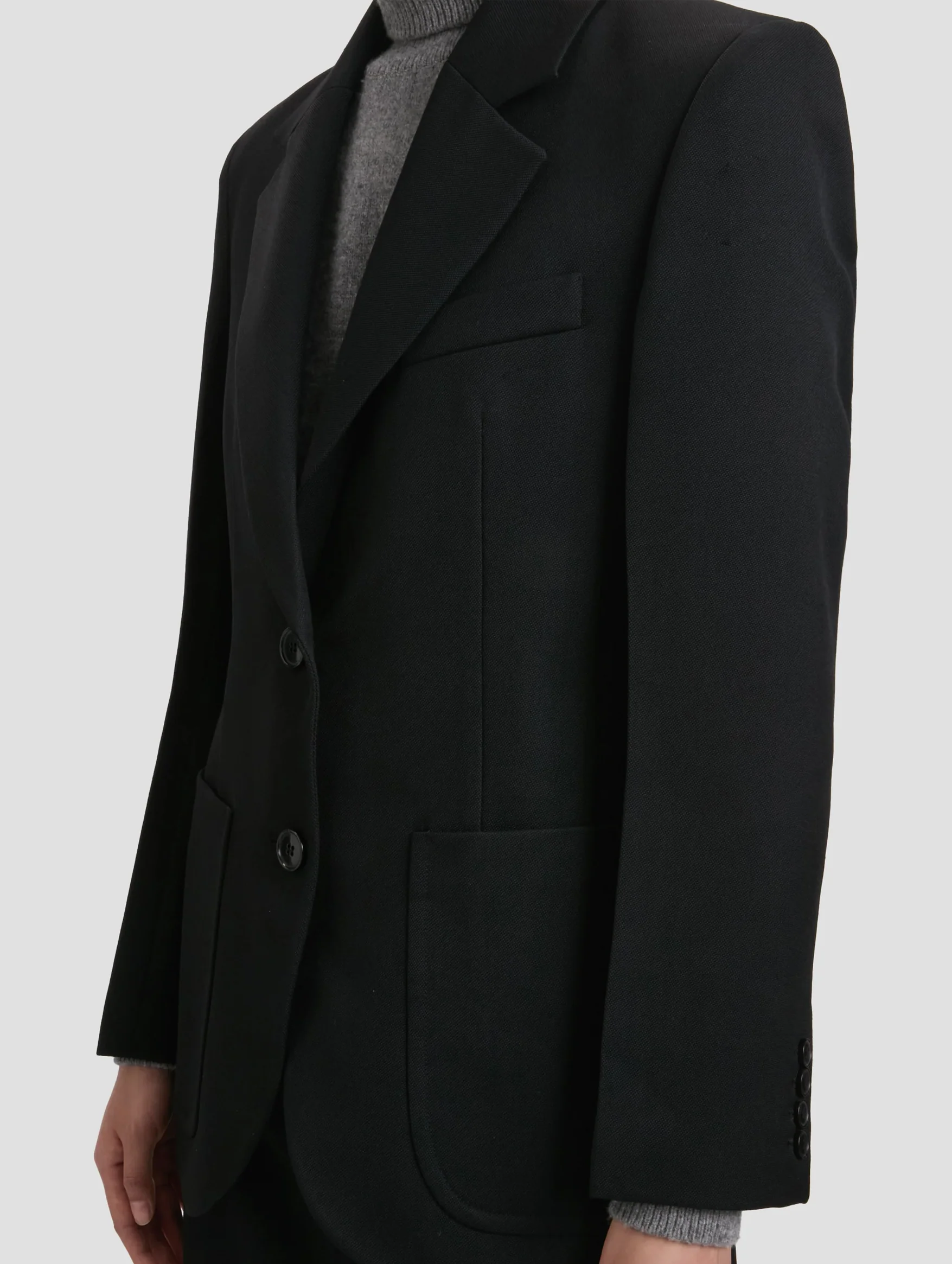 Patch Pocket Blazer in Black - Image 4