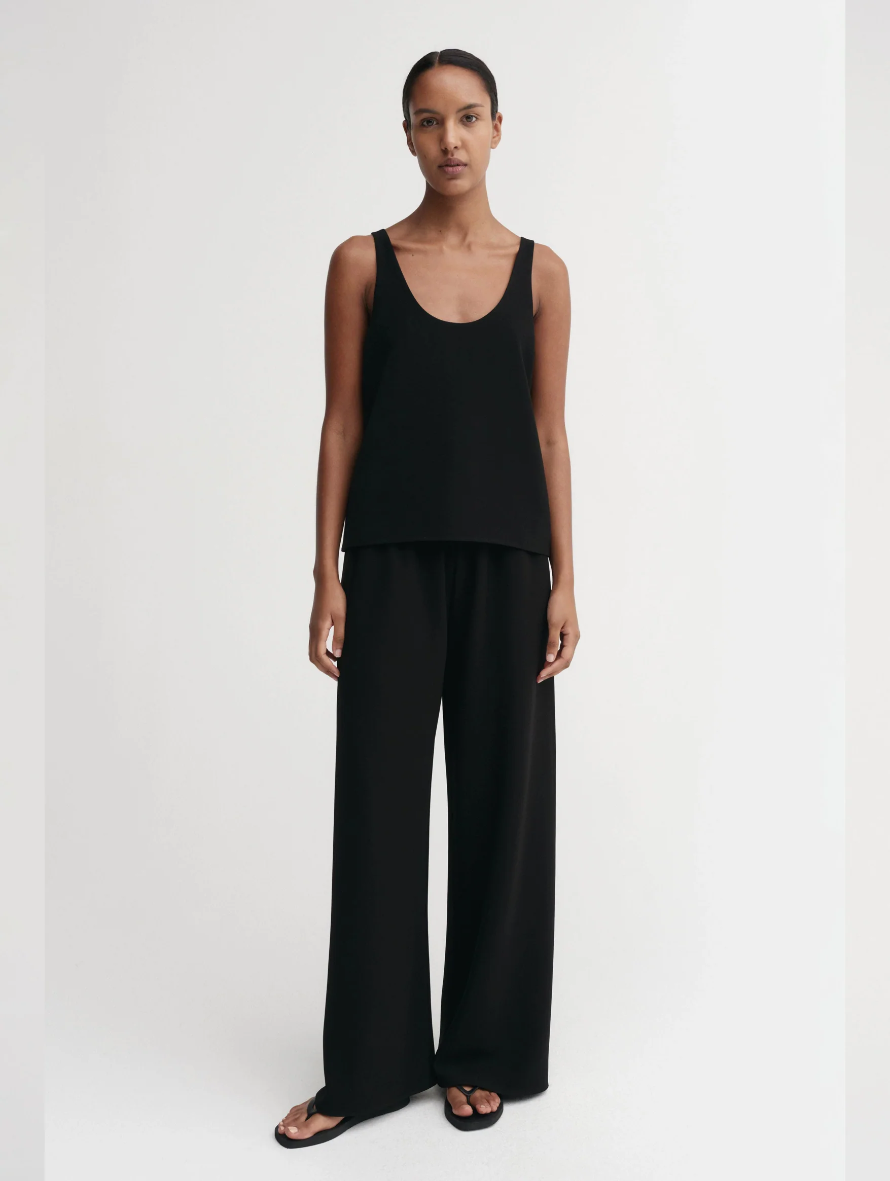 Romy Crepe Top in Black - Image 3