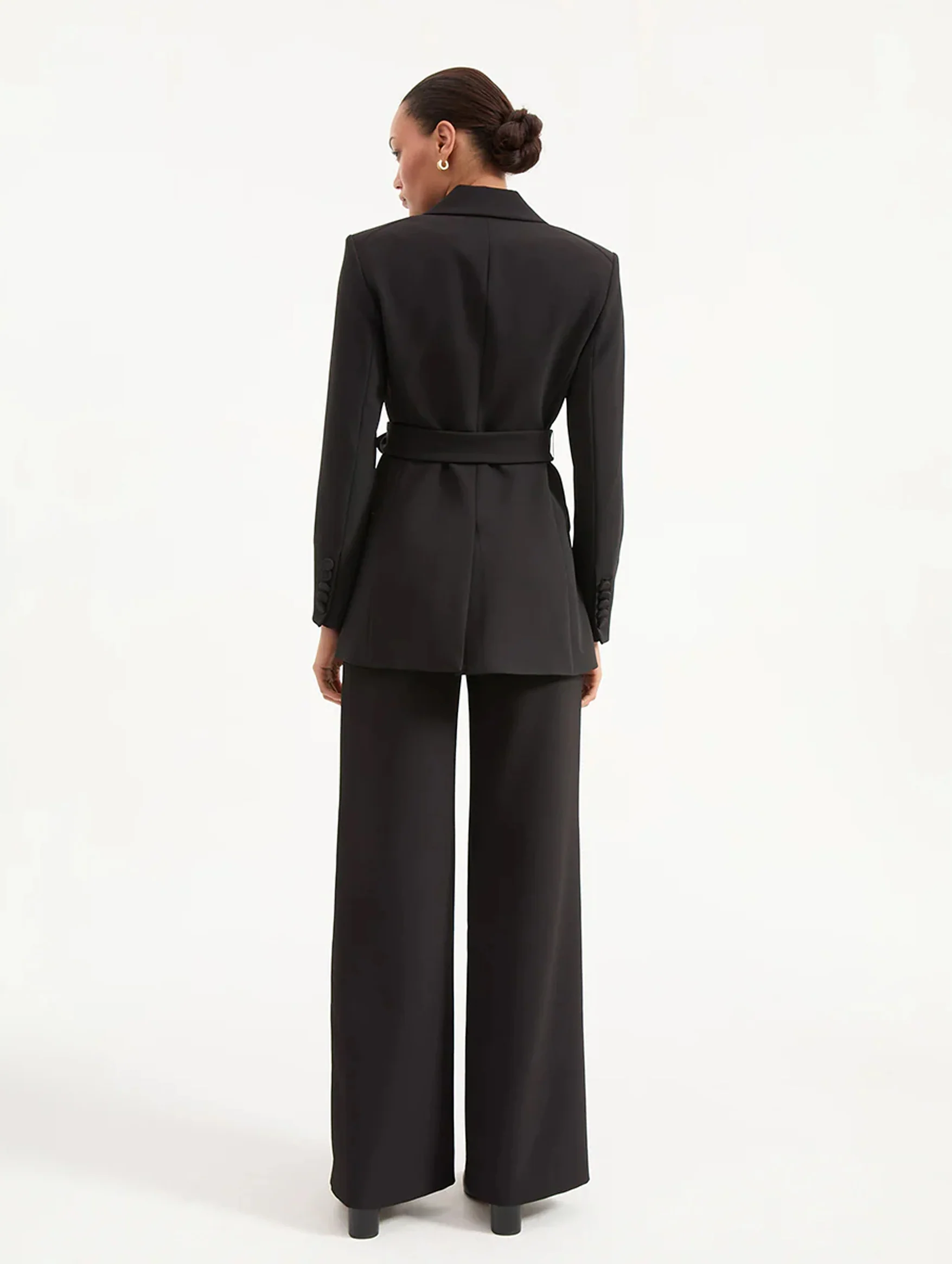 Ryanne Belted Dickey Jacket in Black - Image 6