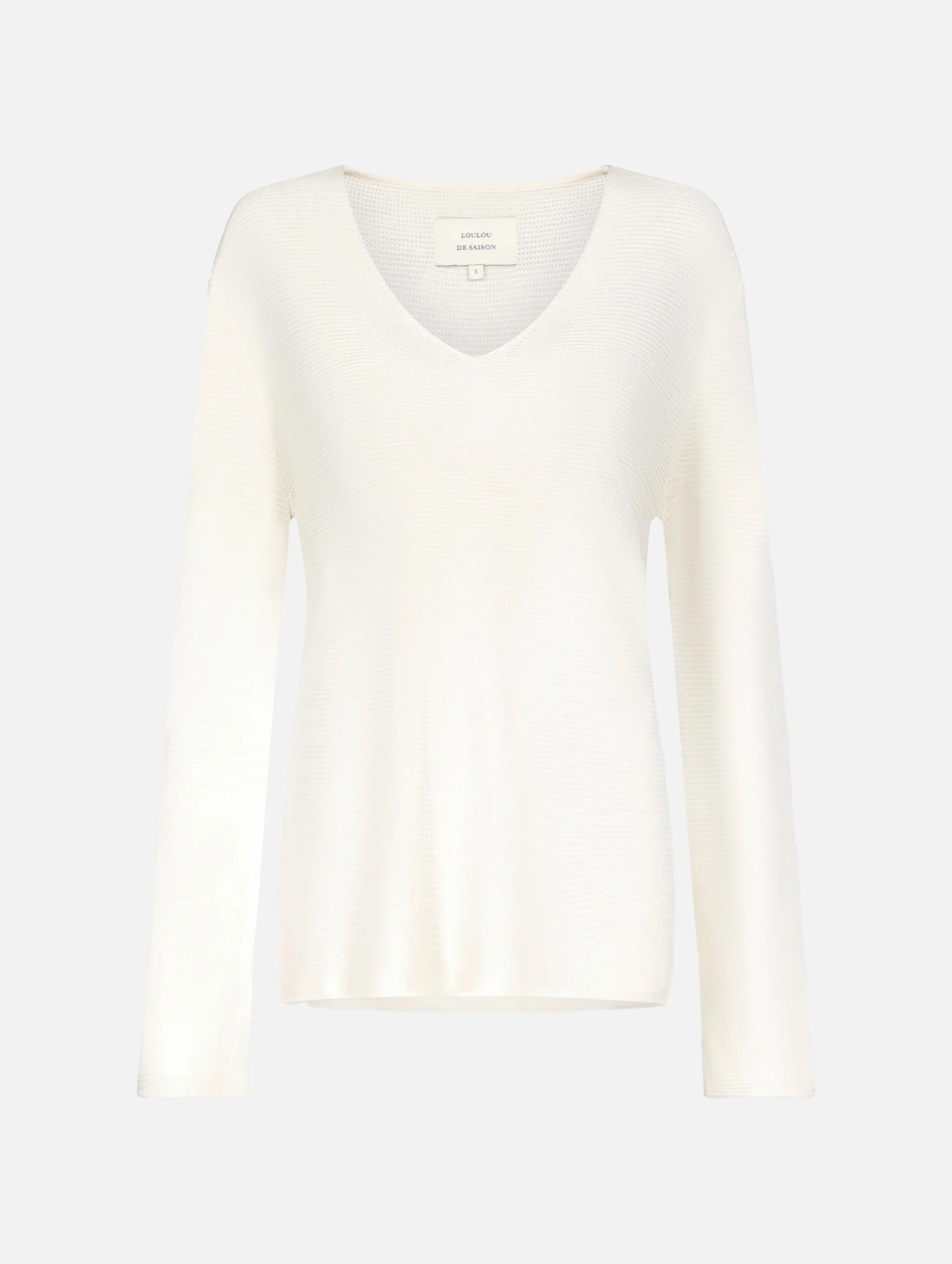Saya V-neck Sweater in Ivory