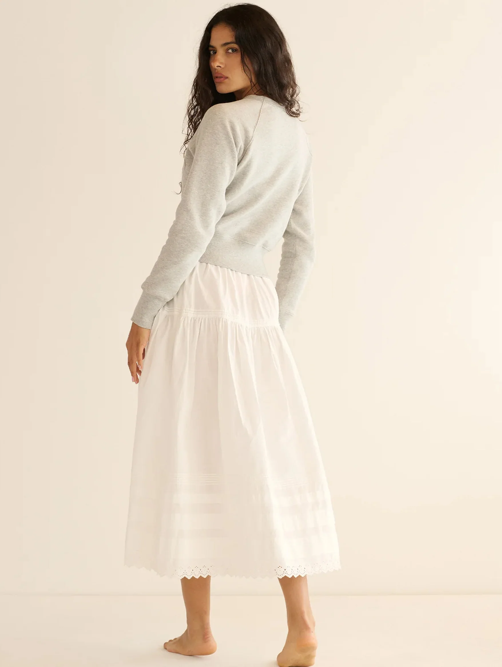 Sebastiane Cotton Skirt in Salt - Image 5
