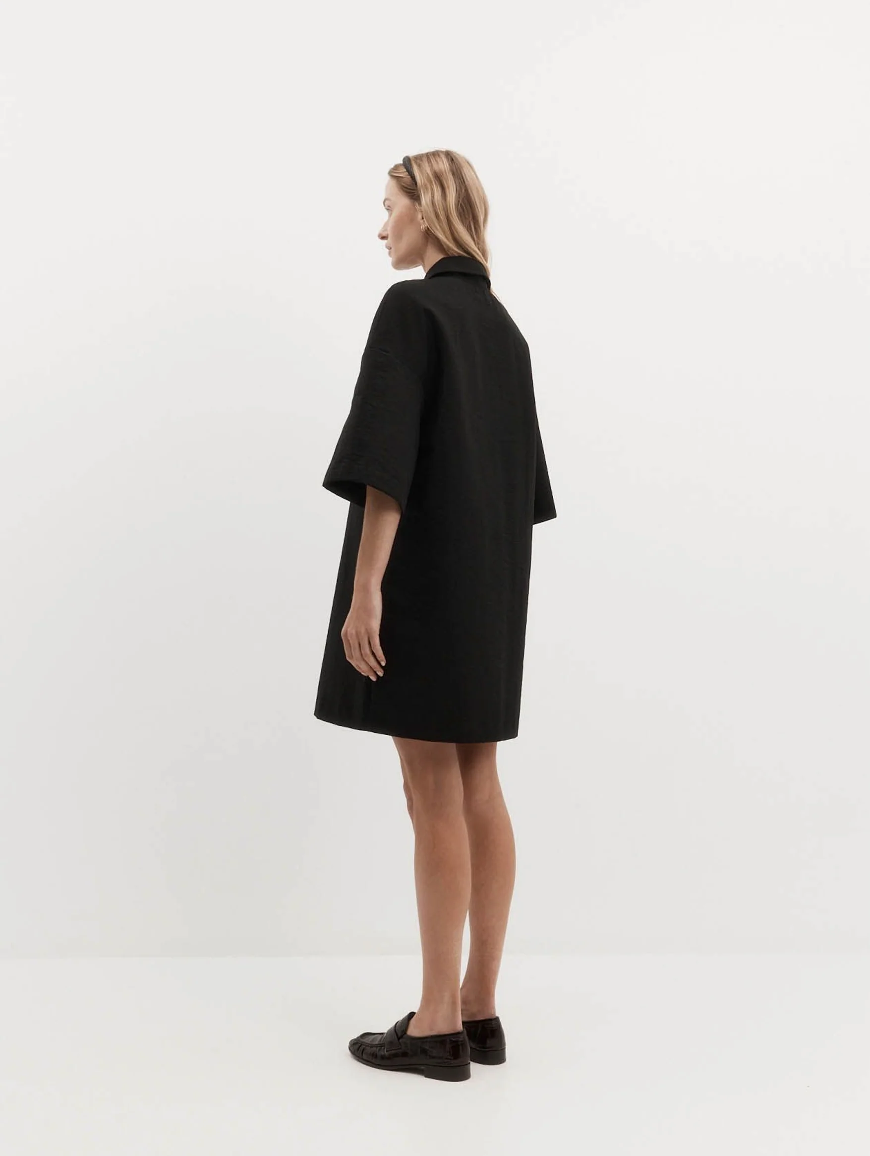 Short Sleeve Orwell Dress in Black - Image 4