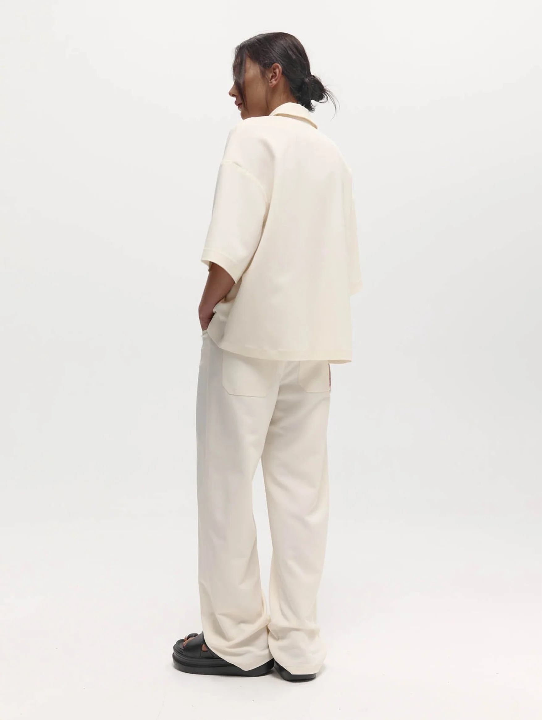 Short Sleeve Orwell Polo in Cream - Image 4