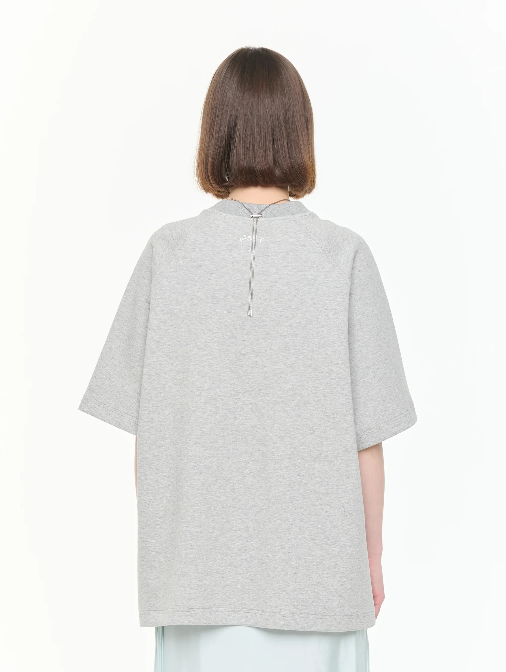Short Sleeve Sweater in Grey - Image 5
