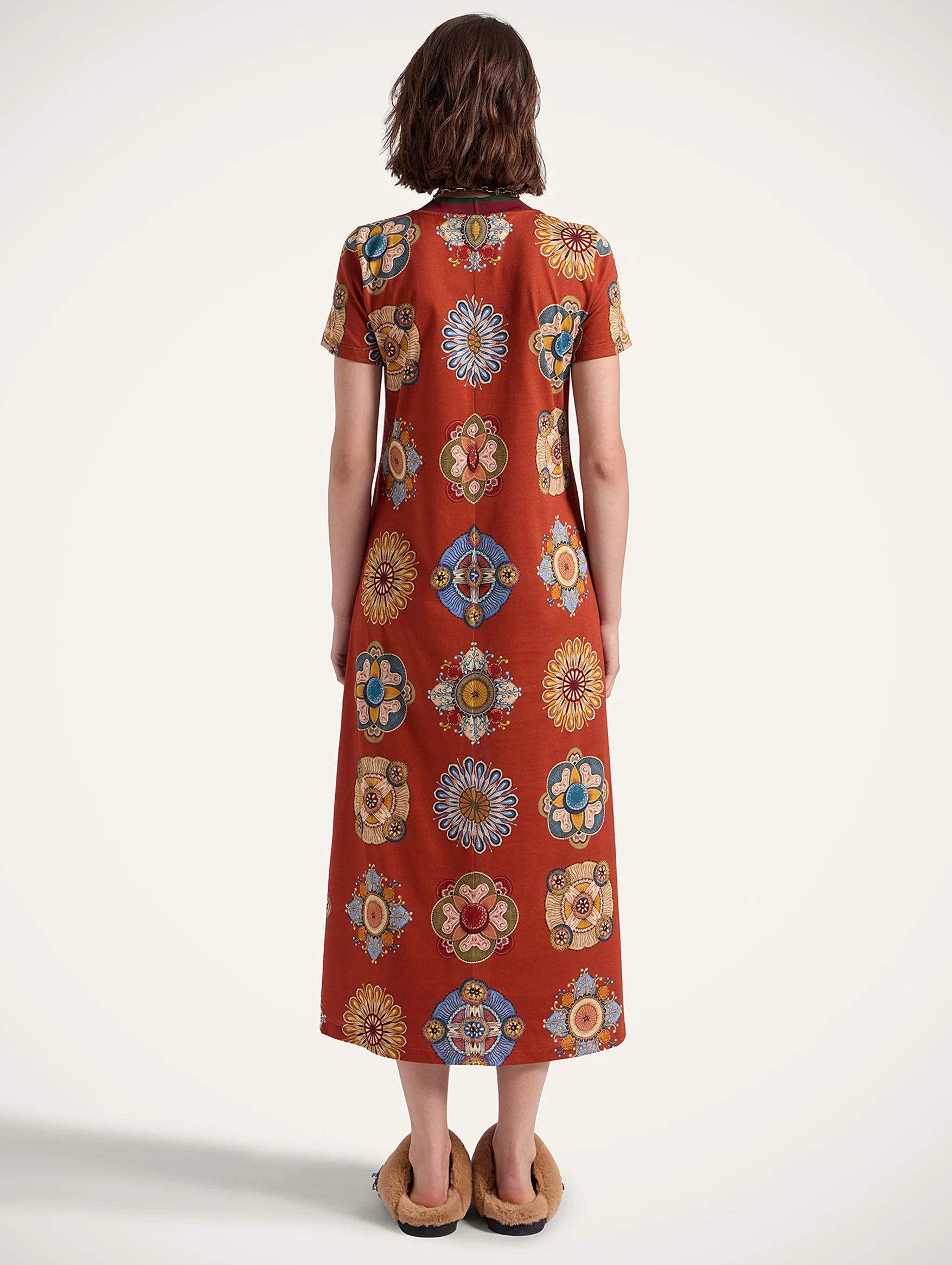 Sporty Swing Dress in Orange Nucleus - Image 3