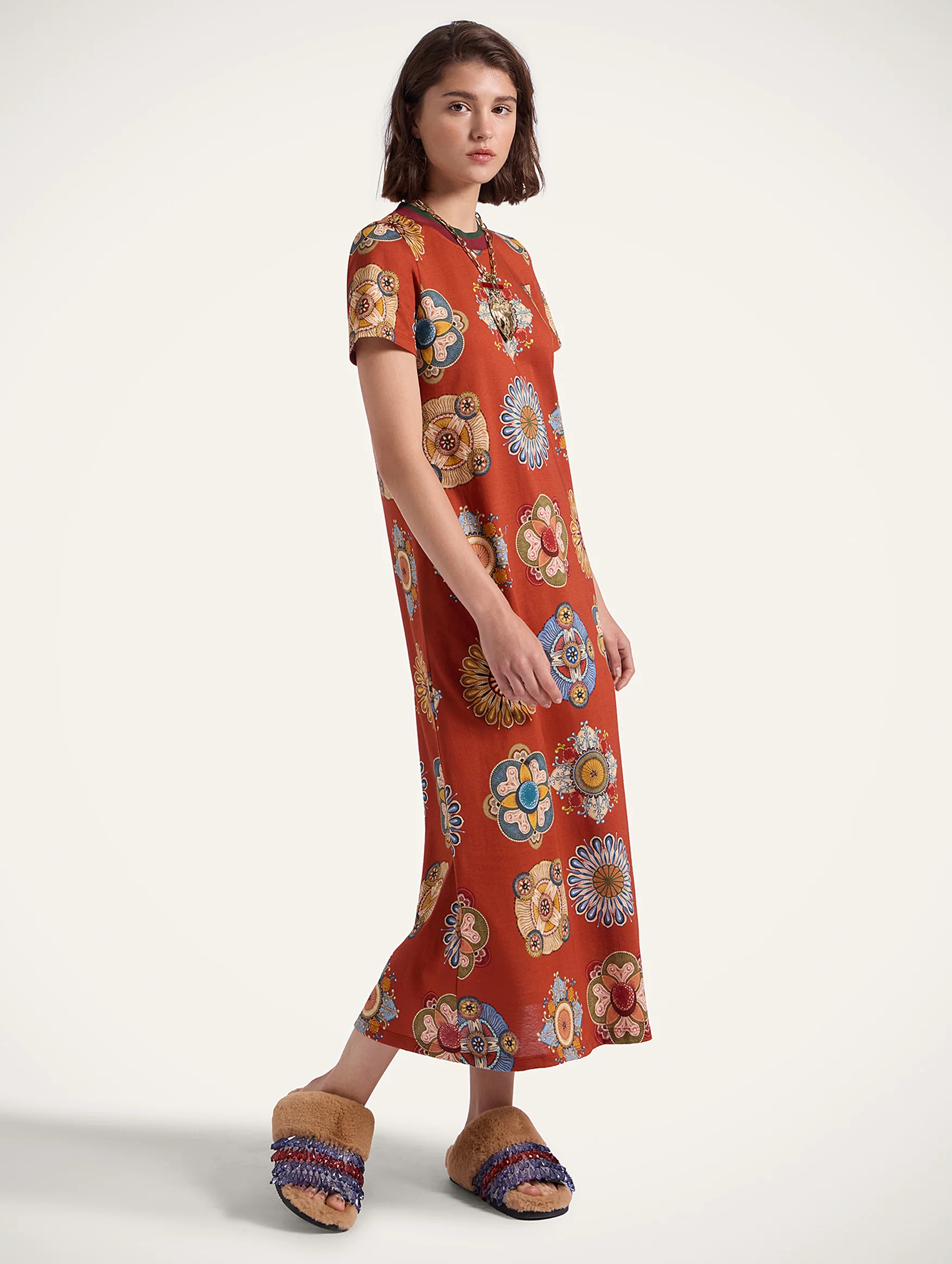 Sporty Swing Dress in Orange Nucleus - Image 4
