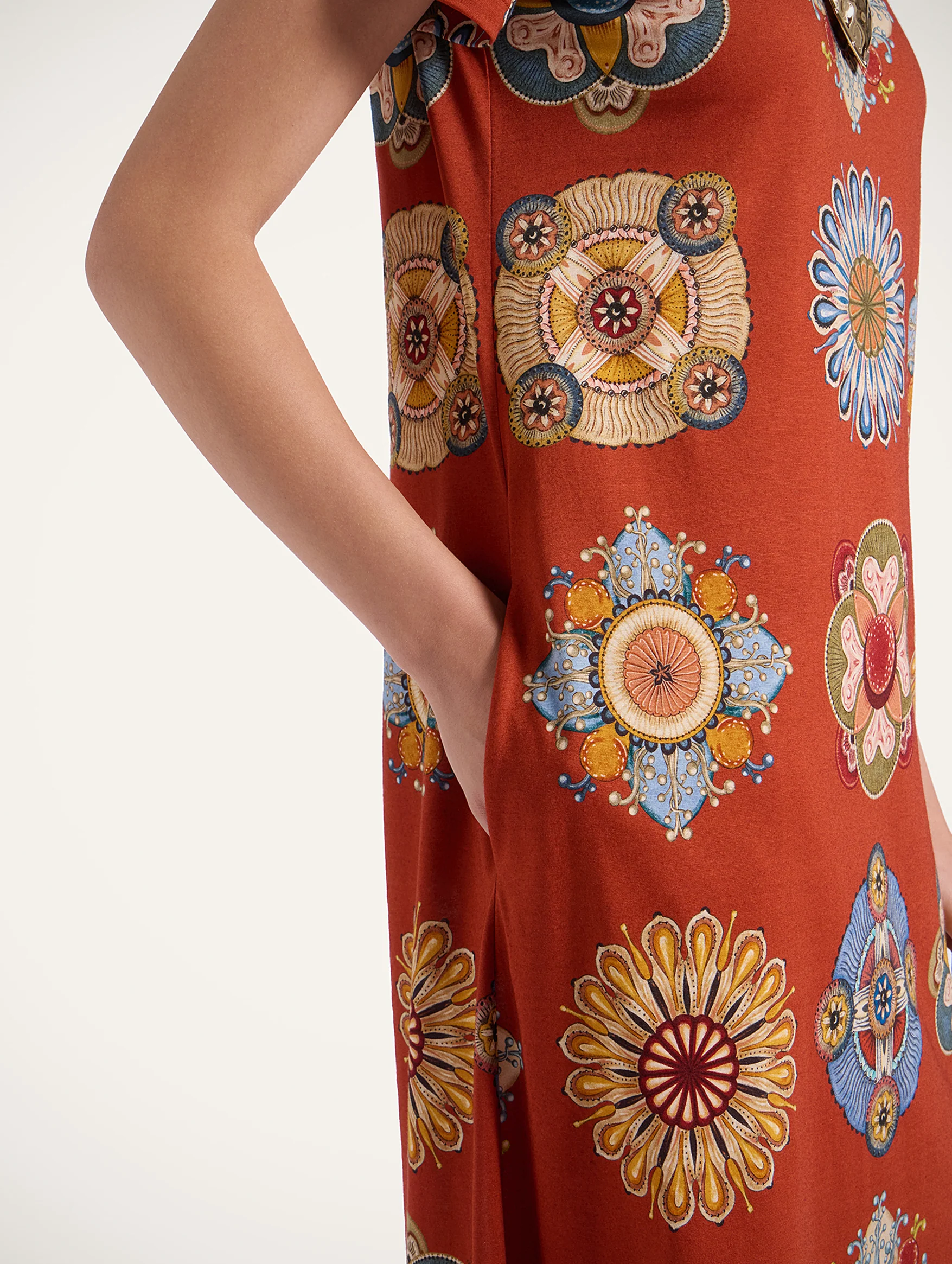 Sporty Swing Dress in Orange Nucleus - Image 5