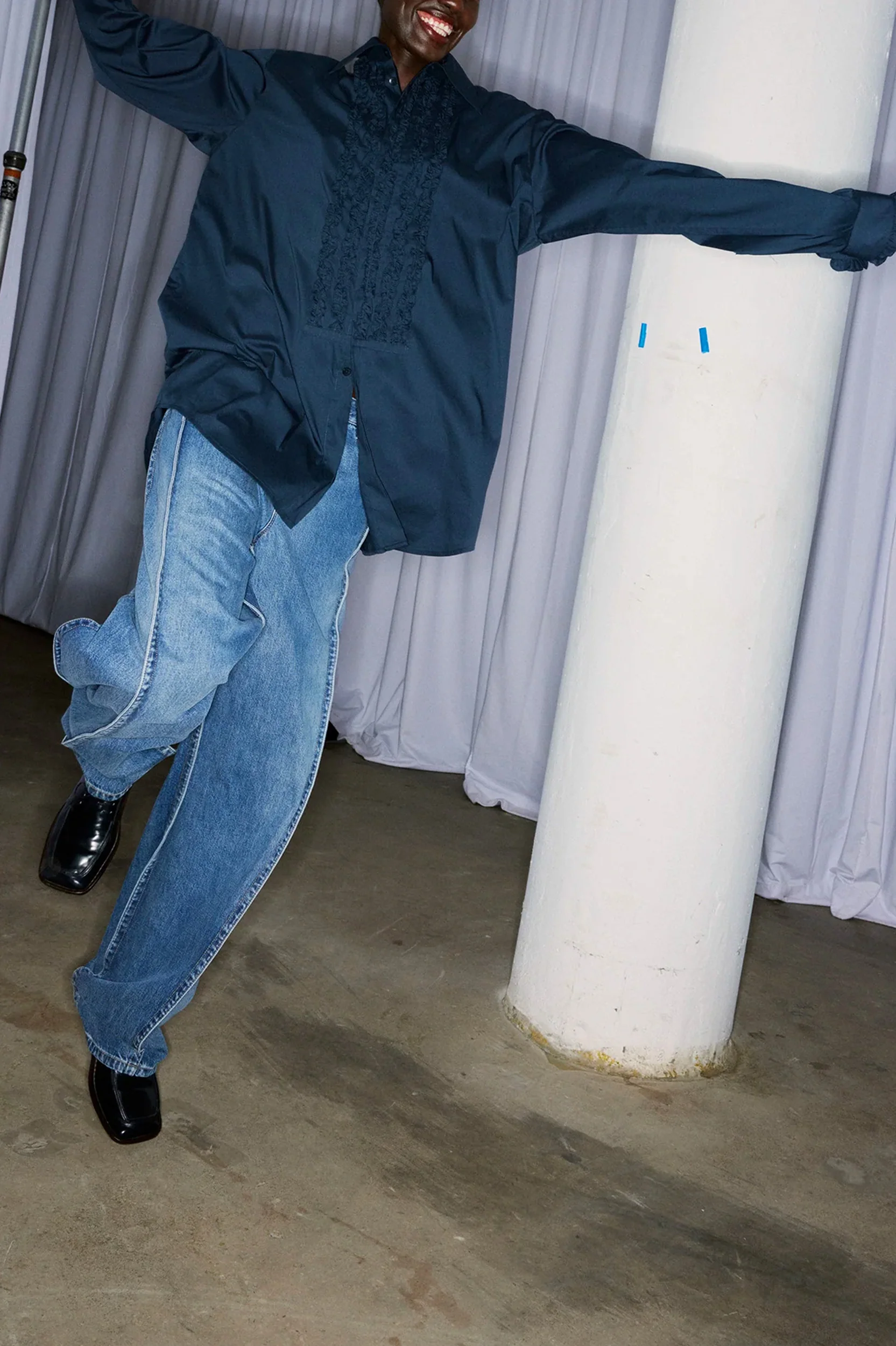 Spring Denim Tuck Jean in Classic Blue - Regular - Image 6