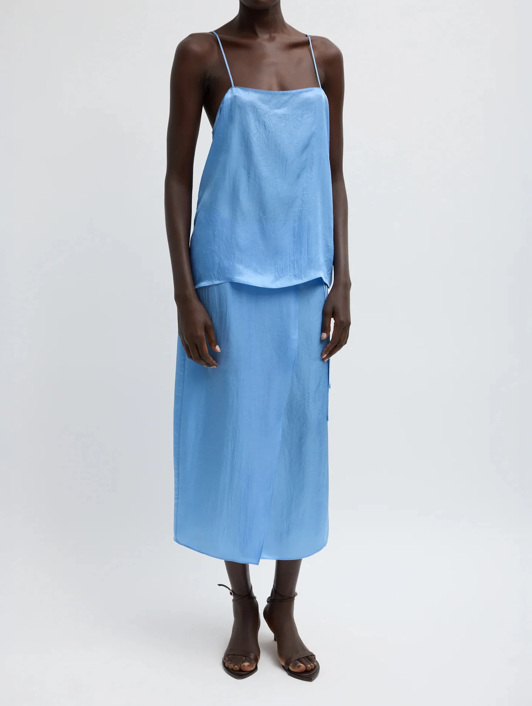 Summer Slip Wrap Skirt in Baby Blue - Image 6
