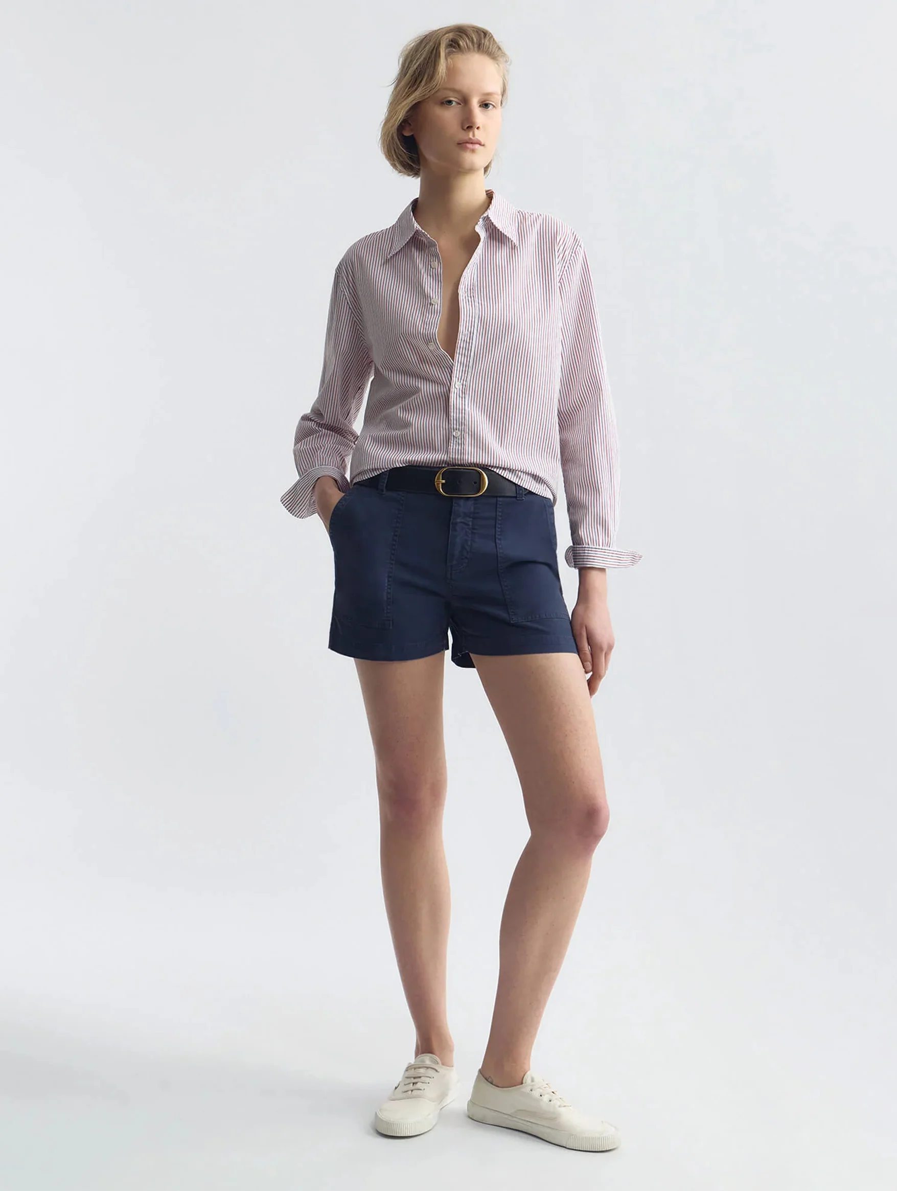 Utility Short in Vintage Washed Admiral Blue - Image 2