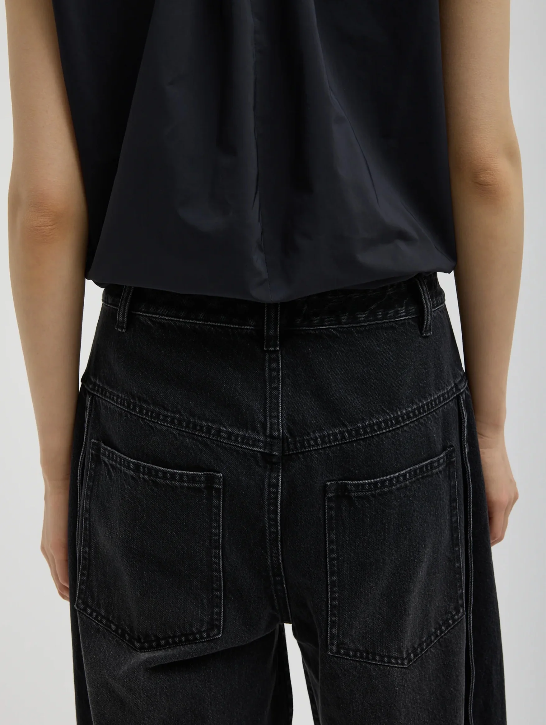 Vintage Black Denim Tuck Jean - Regular - Image 6