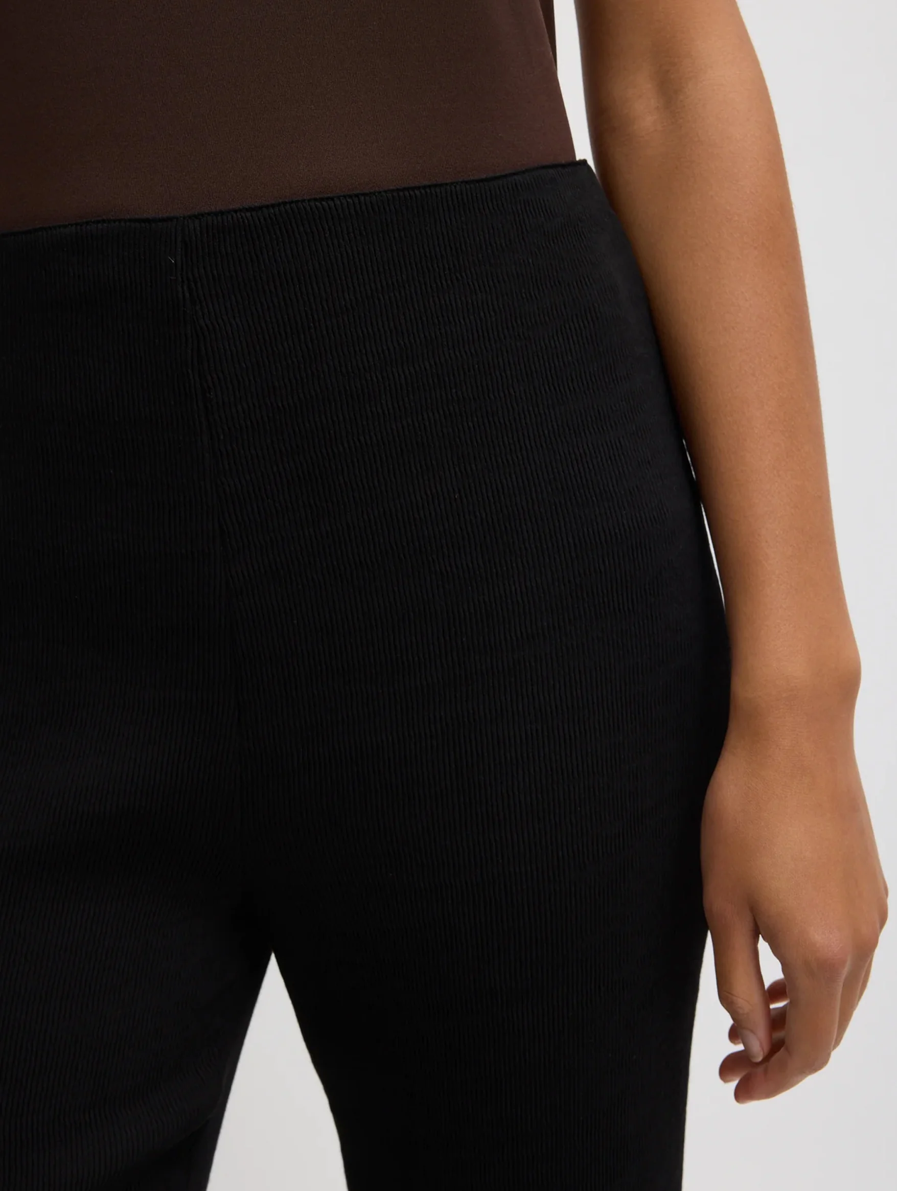 Viscose Plisse Corbit Pant in Black - Image 2