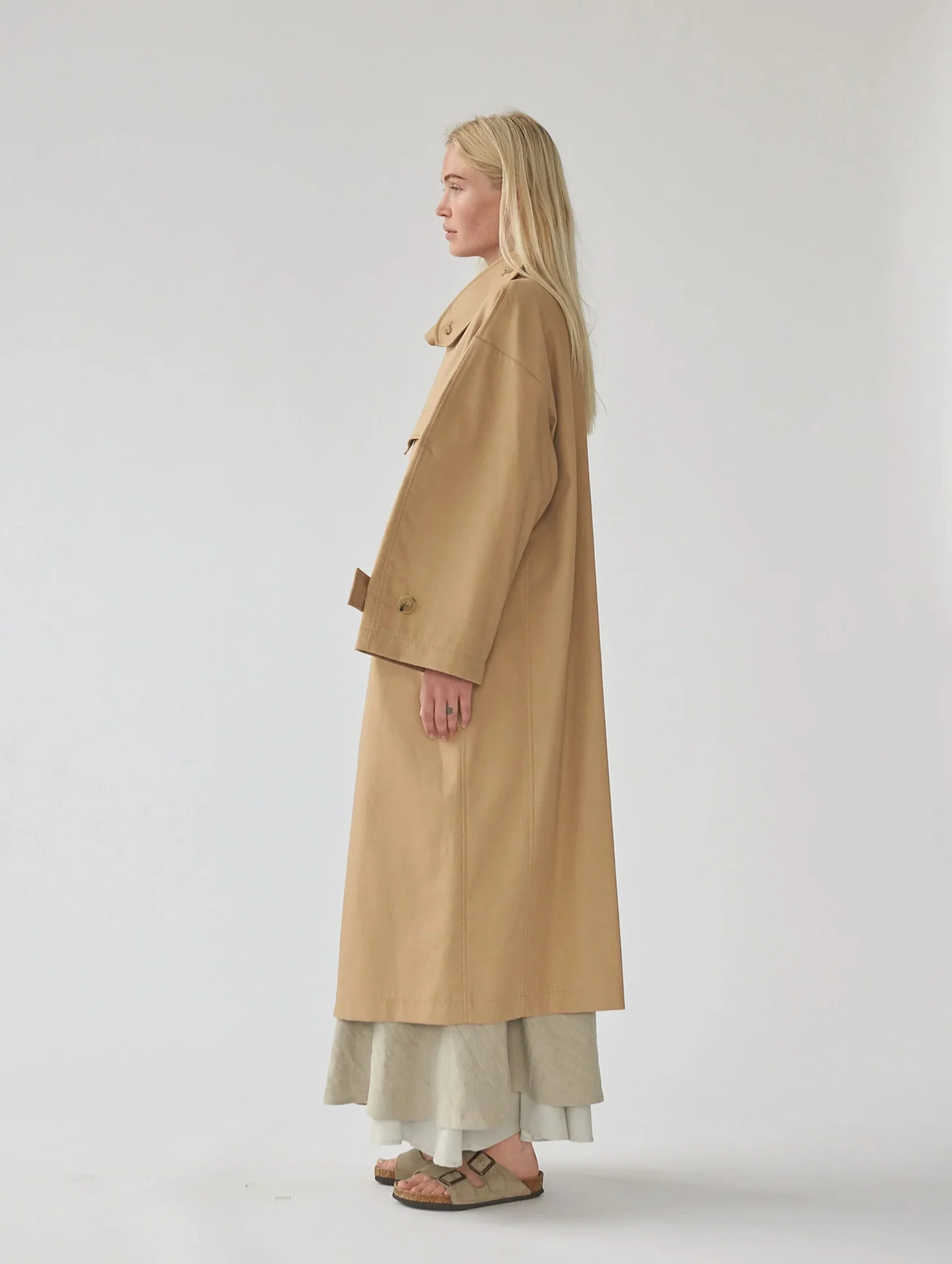 Water Resistant Trench Coat in Beige - Image 3