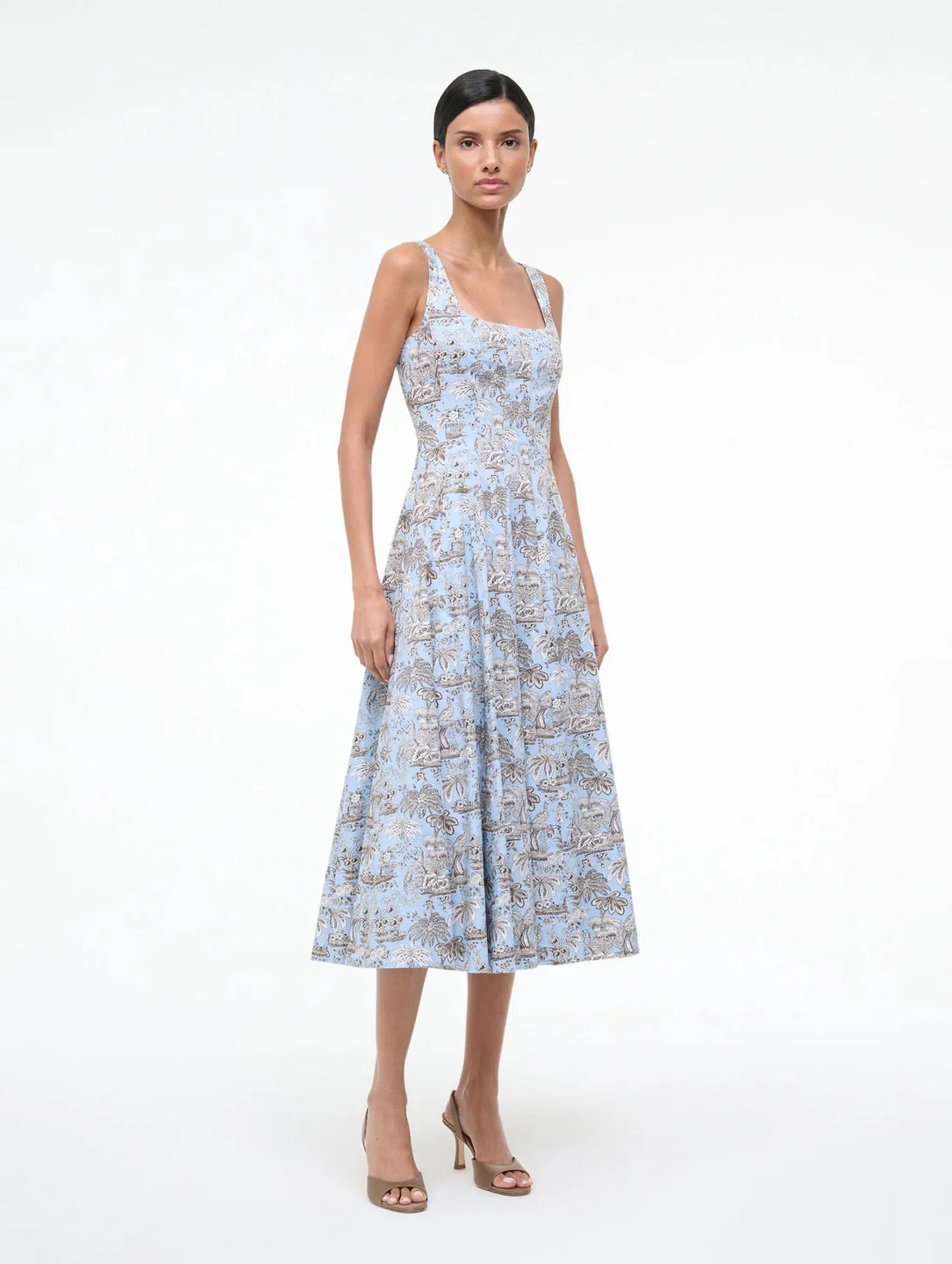 Wells Dress in Sky Toile - Image 2